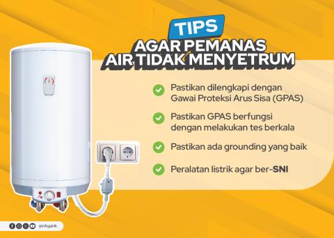 Ini Tips Agar Pemanas Air Listrik Tidak Menyetrum