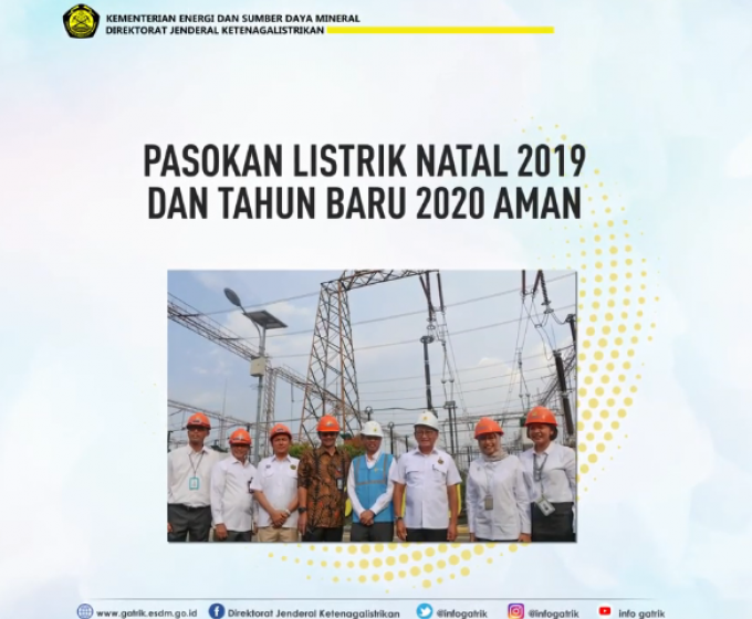 Pasokan Listrik Natal 2019 dan Tahun Baru 2020 Aman