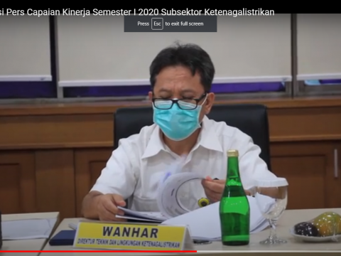 Konferensi Pers Capaian Kinerja Semester I 2020 Subsektor Ketenagalistrikan