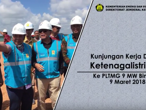 Kunjungan Kerja Dirjen Ketenagalistrikan Ke PLTMG 9 MW Bintan