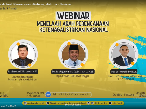 Webinar Menelaah Arah Perencanaan Ketenagalistrikan Nasional