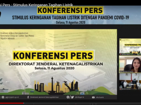 Konferensi Pers : Stimulus Keringanan Tagihan Listrik