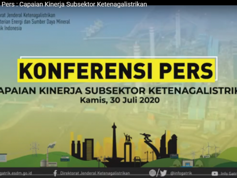 Konferensi Pers : Capaian Kinerja Subsektor Ketenagalistrikan