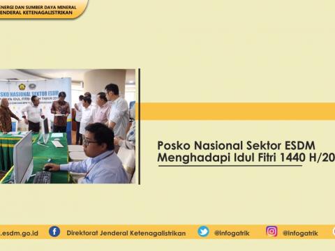 Posko Nasional Sektor ESDM Menghadapi Idul Fitri 1440 H/2019