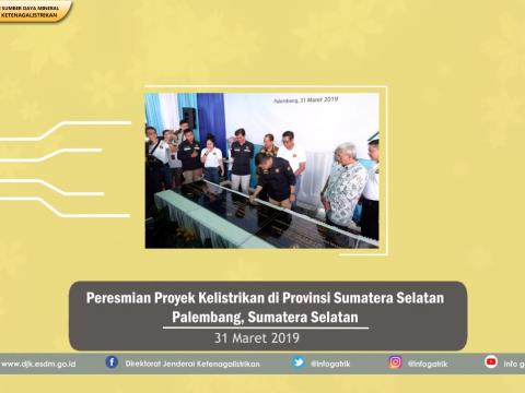 Peresmian Proyek Kelistrikan di Palembang