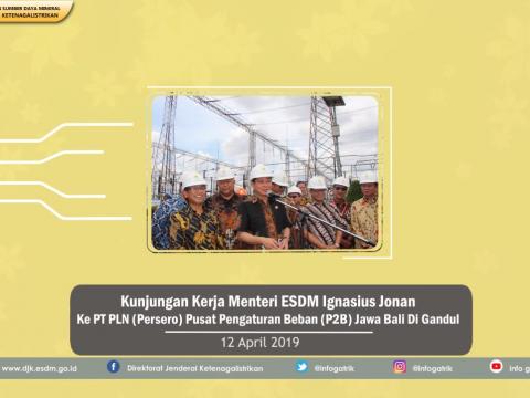 Kunjungan Kerja Menteri ESDM Ke PT PLN (Persero) Pusat Pengaturan Beban (P2B) Jawa Bali Di Gandul